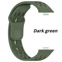 Sports Silicone Strap For Redmi Watch 6 5 4 Breathable Comfortable Replaces for Xiaomi Mi Band 10 9 8 Pro Bracelet Xiaomi Band 10/9/8 Pro žalia