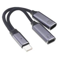 2 in 1 USB C Adapter Type C Male to Type C Splitter Support Fast Charging Headphone Adapter For Mobile Phone Tablet pilka
