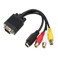 ABS VGA To AV Conversion Cable Delivers Stable Clearly Video Transmission Across Multiple Platforms 1