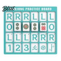 3D Printed Mahjong Board Practice with RLO Charleston Guide & 24 Slots American Training Tool Solo Trainer Strategy Aid for Home Learning Beginners mėlyna