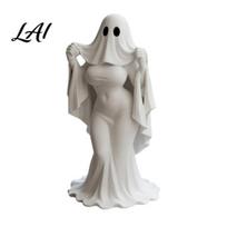 Fall-resistant Ornament Ghost Lady Ornament Durable PLA 3D Printing Halloween Figure Gothic Decoration Full of Mystery Collectible for Desktop A