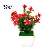 1vnt dirbtinių vyšnių žiedų modeliavimo gėlių vestuvių namų gėlių bonsai dekoras raudona