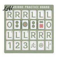 Charleston Guide Mahjong Board 3D Printed Practice Board Solo Trainer with RLO Strategy Improvement & 24 Slots Training Aid for Beginners mėtų žalios spalvos