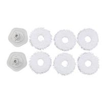 8PCS Snap Fit Vacuum Floor Mop White Robot Vacuum Cleaner Part for Dreame W10 /W10 Pro Mopping balta