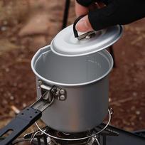 Portable Foldable Milk Pot Compact Outdoor Cookware Camping Hiking Lightweight Mini Saucepan sidabras