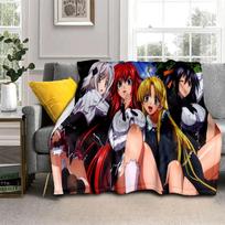 High School DxD Sexy Girl Cartoon Anime 3D Blanket,Soft Throw Blanket for Home Bedroom Bed Sofa Picnic Travel Cover Blanket Kids Size: 75*100cm, Weight: 230 GSM