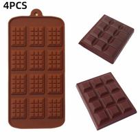 4pcs Silicone Chocolate Mold Rectangle Shape Chocolate Baking Mold Non Stick Mold Set  Energy Bar ruda
