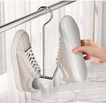 3-Pack Stainless Shoe Drying - Shoe Rack Hooks for Drying Shoes, Saving Room Storage One Size sidabras