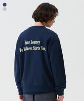 Groove Lime 3-Ply Terry Stamp Graphic Sweatshirt (Lrtsctm122M) Melange Grey/L/Free