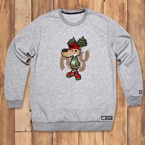 Doldol Ally_Mtm_08 Bicycle Camping Deer Ellie Character Graphic Sweatshirt Charcoal/S