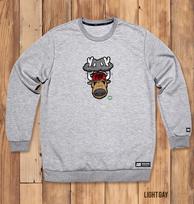 Doldol Ally_Mtm_12 Bicycle Camping Deer Ellie Character Graphic Sweatshirt Light Gray/S