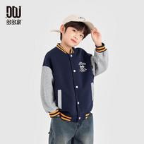 Boys' Cartoon Baseball Jacket 110 viržių pilka spalva