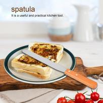 Straight Blade Cake Icing Spatula Wood Handle Cake Scraper Spatula  Baking Pastry M