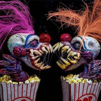 Clown Sculpture, Halloween Clown Decoration, Popcorn Clown Scary Clown Head Statue Resin Craft Clown From Space Green NONE