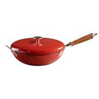 Amercook 32cm Enamel Cast Iron Stir-fry Wok