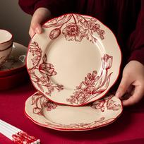 Hao Ai Jia Golden Tulip 16-Piece Ceramic Dinnerware Set