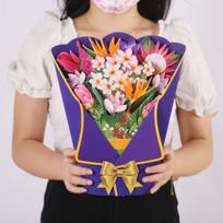 Occasional 3D pop-up postcard flowers - the magic of flowers