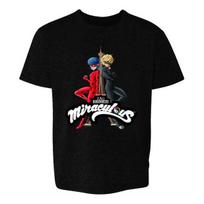 Camiseta Miraculous Ladybug Cat Noir Da Torre Eiffel S