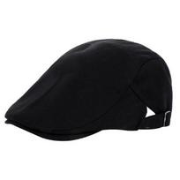 Adjustable Vintage Berets Hat Painter Flat Visor Cap Fashion Newsboy Caps  Women juoda