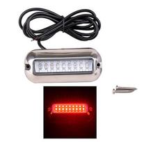Marine Boat Pontoon Underwater Light Transom Light 27 LED 10-30V raudona