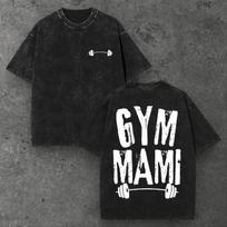 Womens Barbell Graphic Oversized T Shirt Washed Black Gym Streetwear S-2XL S įvairiaspalvis