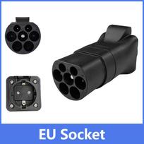 EVqiaoyi Type2 to 220V Adapter from IEC62196-2 Charging Pile to EU Socket Converter Charging Pile Discharge Plug for Camping Type2 to 220V