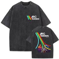 Vintage Washed Arc Raiders Game Player T Shirt Men's Women Fashion High Quality Oversized T-shirts Y2k Harajuku Clothing T-shirt S įvairiaspalvis