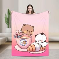 Bubu Dudu Balloon Flannel Blanket Winter Warm Soft Throw Blanket for Boy Girl Outdoor Novelty Bedspread Sofa Bed Cover Size: 75*100cm, Weight: 230 GSM