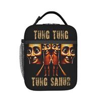 Italian Brainrot Tung Tung Tung Sahur  Insulated Lunch Bag Cooler Bag Reusable,Lunch Container  Large Tote Lunch Box College One Size