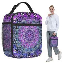 Cosmic Love Mandal Insulated Lunch Bag for Women Office Cooler Thermal Food Box Tote Leakproof Lunch Boxes Container One Size