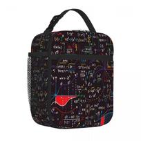Bestselling Colorful Math Formulas Animal Face Commuter Lunch Bag School Break Time Picnic Lunch Bag One Size