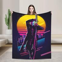 Dante Game DMC Devil May Cry Blanket Flannel Print Multifunction Super Warm Throw Blanket for Bed Outdoor Bedspread Size: 75*100cm, Weight: 230 GSM