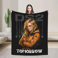 Death Stranding Group Keyart Blankets Kojima Productions Fleece Novelty Warm Throw Blanket for Home Autumn/Winter Size: 75*100cm, Weight: 230 GSM