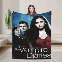 Damon Salvatore Blankets The Vampire Diaries Plush Funny Breathable Throw Blankets for Home Autumn/Winter Size: 75*100cm, Weight: 230 GSM