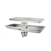 Bathroom Accessories Stainless Steel 304 Anti-odor Rectangle Floor Drain (as the picture,Stainless Steel)
