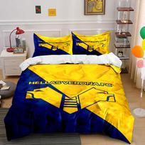 Yellow-blue crest, Hellas Verona. Bedding sets Duvet cover sets Duvet covers Pillowcases(1*Duvet Cover 2*Pillowcases without duvet insert) 135x200cm