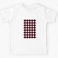 Giant Black and White Polka Dots On Red  Kids T-Shirt 170