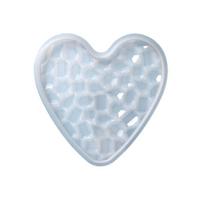 1/6Pieces Heart Round Shape Epoxy Cup Mat Molds with Diamonds Bottom Resin Tray Silicone Moulds For Coaster Making