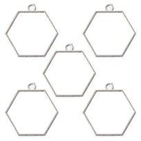 5Pcs Epoxy Resin Press Flower Charm Epoxy Resin Press Flower Charm Hollow Tray for Jewelry Making Enduring sidabras