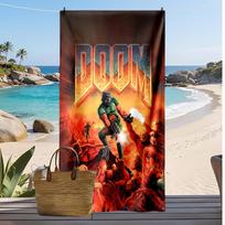 DOOM Printed Quick Dry Beach Towel Super Absorbent Soft Lightweight Bath Towel for Pool Summer Travel 70cmx140cm(27x55inch)