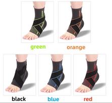 Gym Sports Ankle Support Brace with Straps-Orange Sizes S/M/L/XL juoda
