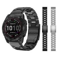 High Quality 26MM Quickfit Titanium Alloy ROHS Certified Custom Logo Watch Bracelet Bands for Garmin Fenix 7 7x5X X3 6X 3HR 26 mm juoda