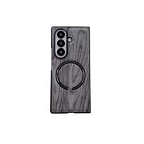 Luxury for Samsung Z Fold 7 4 5 6 Magnetic Ring Case with for Iphone Back Cover PC Mobile Phone Cases Including Camera Protector Opp Bag&For Galaxy Z Fold4 pilka spalva