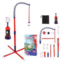 Baseball Tee with Suspended Ball - Adjustable Tripod Stand for Kids Youth Indoor Outdoor Sports Training Set One Size mėlyna