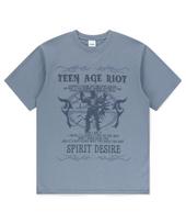Maha Grid Splash Man Tee Blue(Mg2Emmt541A) Blue/S
