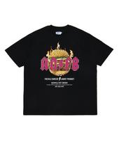 A Note [A Note X Freckle Burger] Chicken Burger T-Shirt Black 1