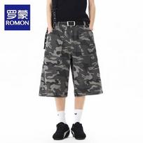 Romon Men's Retro Camouflage Cargo Shorts XXL kamufliažas