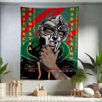 Rapper M-MF Doom Cartoon Tapestry Wall Art Home Decoration Dorm Bedroom Wall Hanging Sheets Aesthetic Room Decor Backdrop Cloth 100X70CM