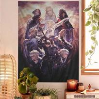 Final Fantasy XIV Tapestry, FF14 Game Character Print Wall Hanging for Bedroom, Living Room, Dorm & Gamer Room Decor 100X70CM