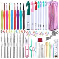 Plastic Simple Sewing Crafts Multiple Crochet Kit Complete DIY Ergonomic Crochet Hooks 25*30cm